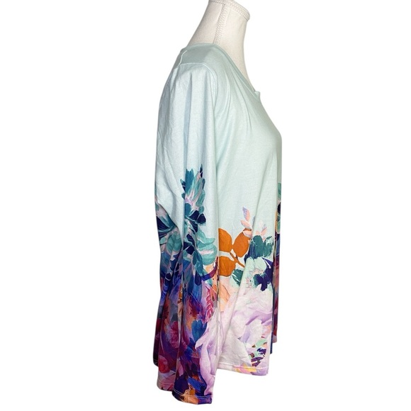 Soft Surroundings Pasaia Floral Long Sleeve Top - Picture 3 of 13